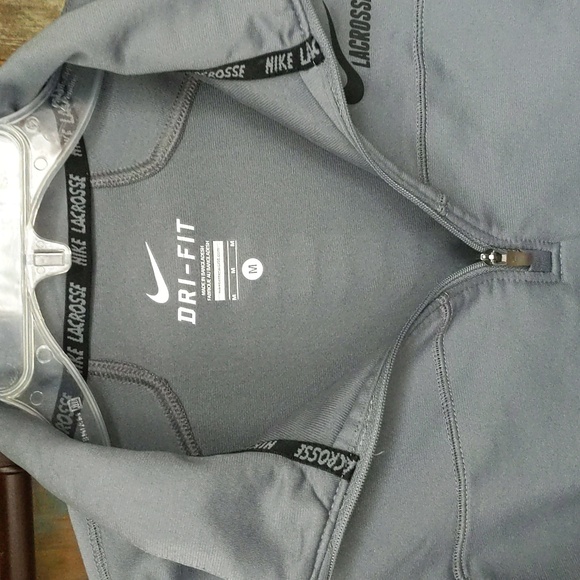 Nike Lacrosse Gray Quarter Zip Pullover - Men's Medium - Picture 5 of 10